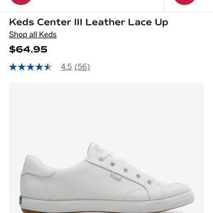 NWT keds center III leather white
